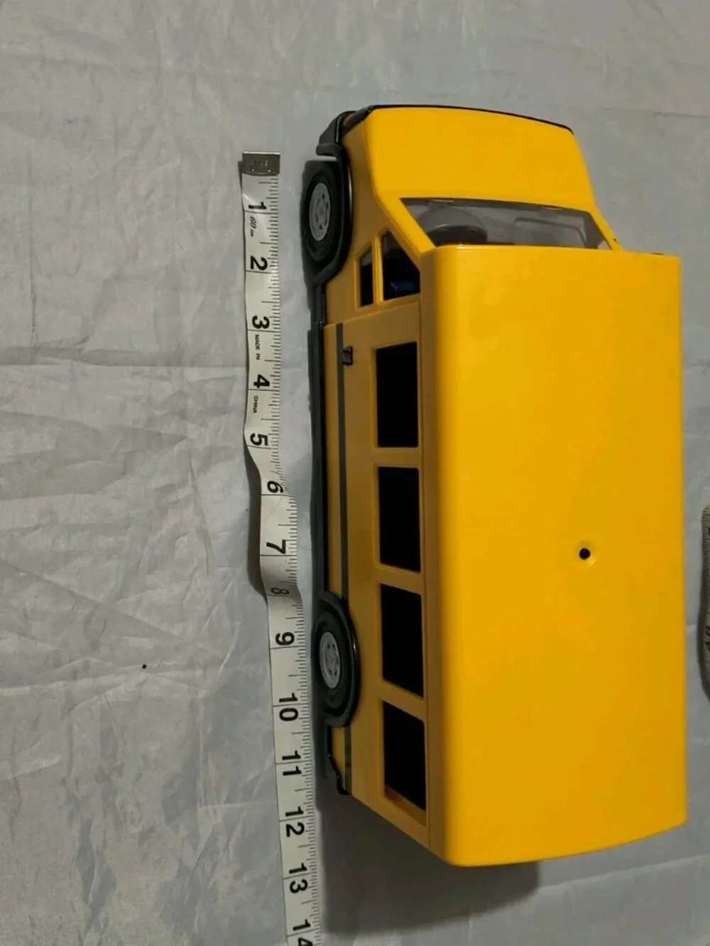 2011 PLAYMOBIL Yellow School Bus w/ Flashing Lights Vehicle Tested No Stop Sign